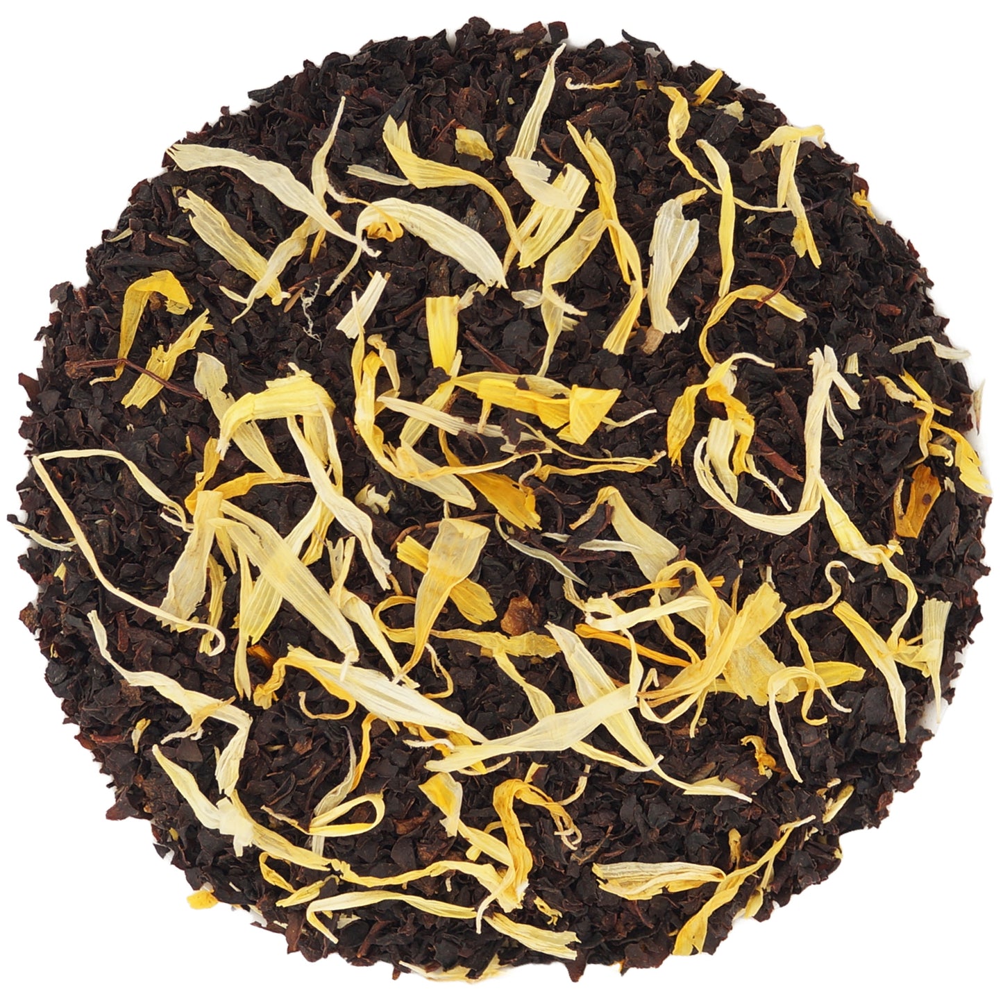 Buy black fruit tea with peach pieces and aromatic loose leaf blend
