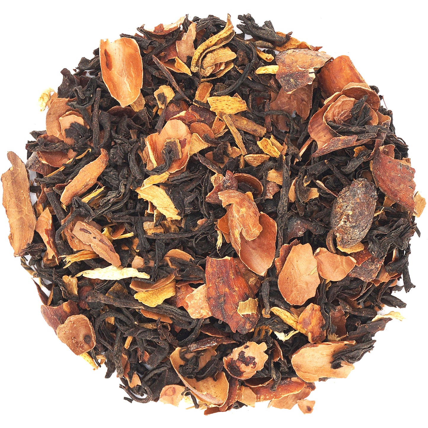 Black tea with chocolate and cinnamon flavor blend