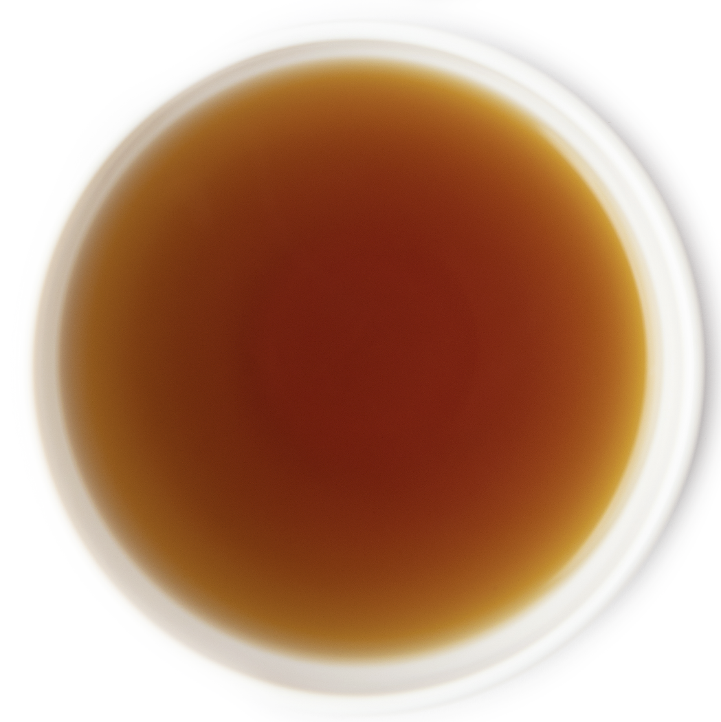 Brewed black vanilla tea with smooth and rich flavor