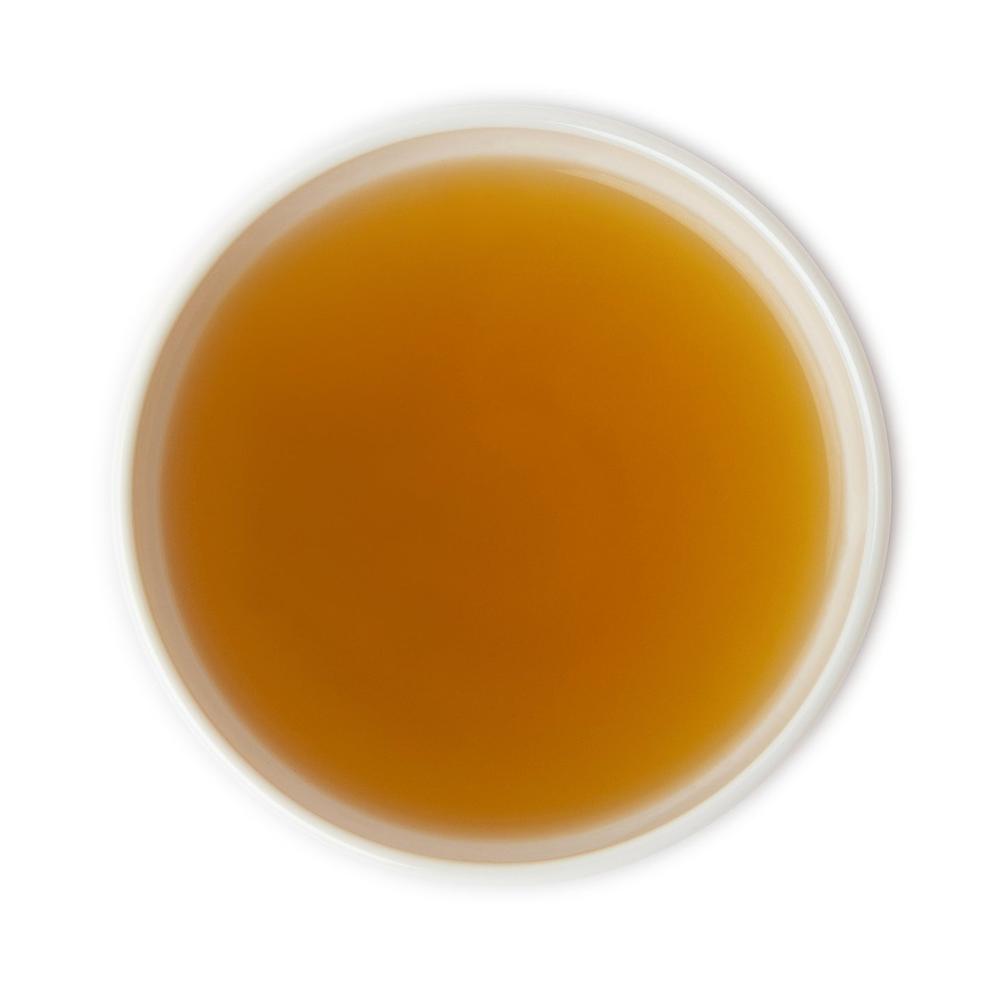 Brewed Gunpowder green tea in a cup with vibrant green hue