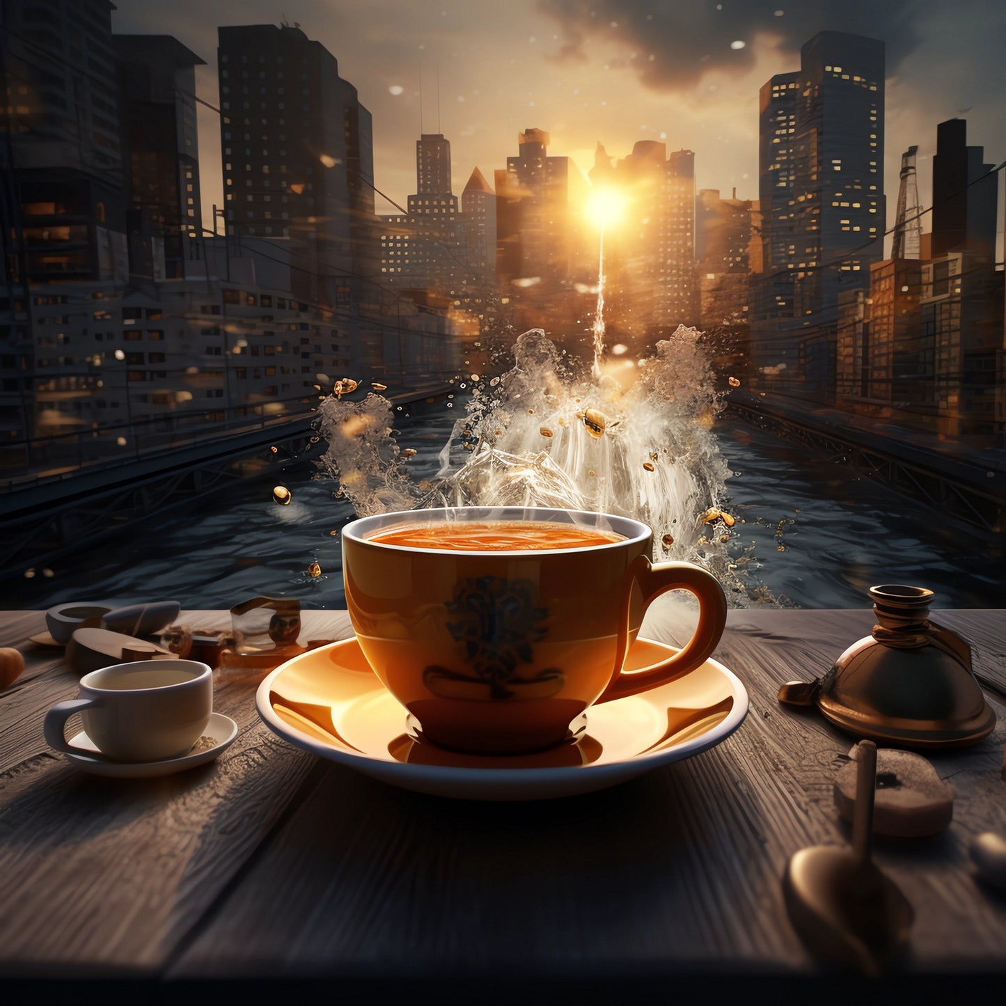 Irish cream loose leaf black tea brewed in a cup with rich aroma