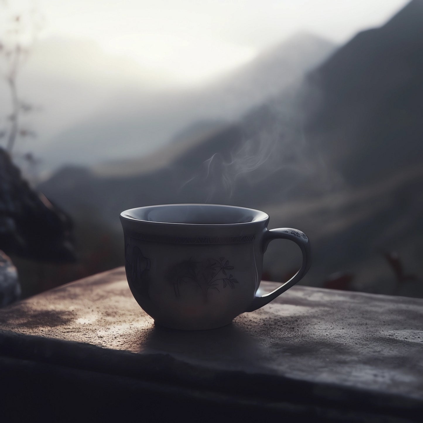 Brewed Organic Black Tea with Blueberry – Loose Leaf Tea in Cup