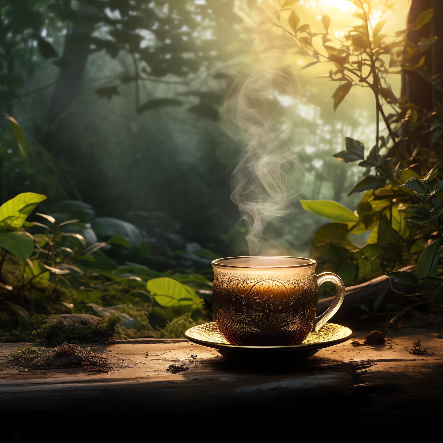 Brewed organic black tea with chocolate and cinnamon for a rich flavor