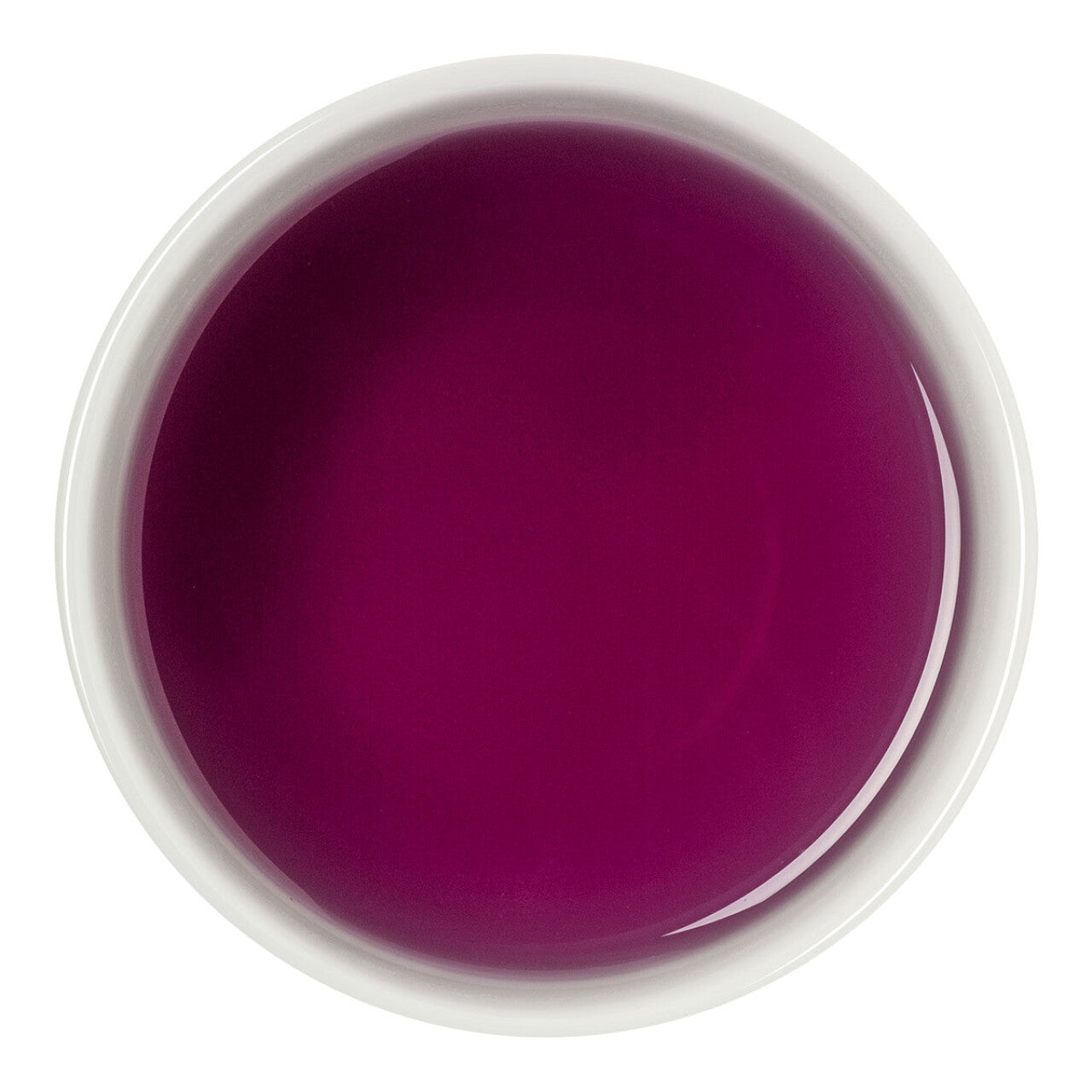 Brewed purple fruit tea with herbal notes and tropical pineapple flavor