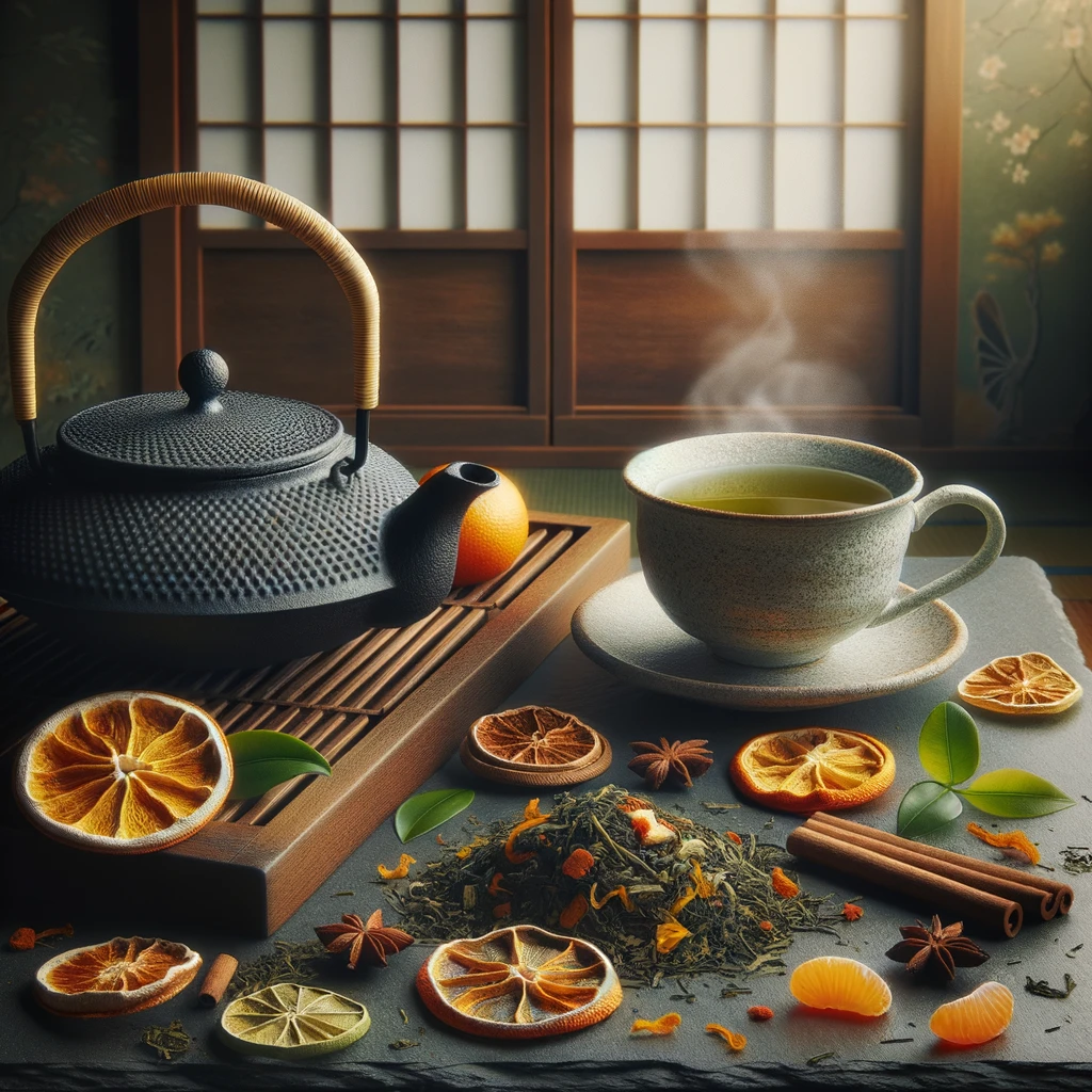 Brewed Sencha Mandarin Green Tea – Refreshing and Fruity Citrus Flavor