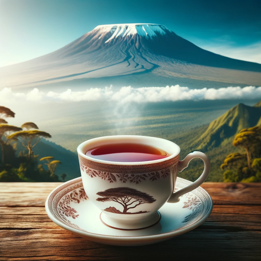Brewed Tanzania Usambara Black Tea - Loose Leaf Black Tea in Cup
