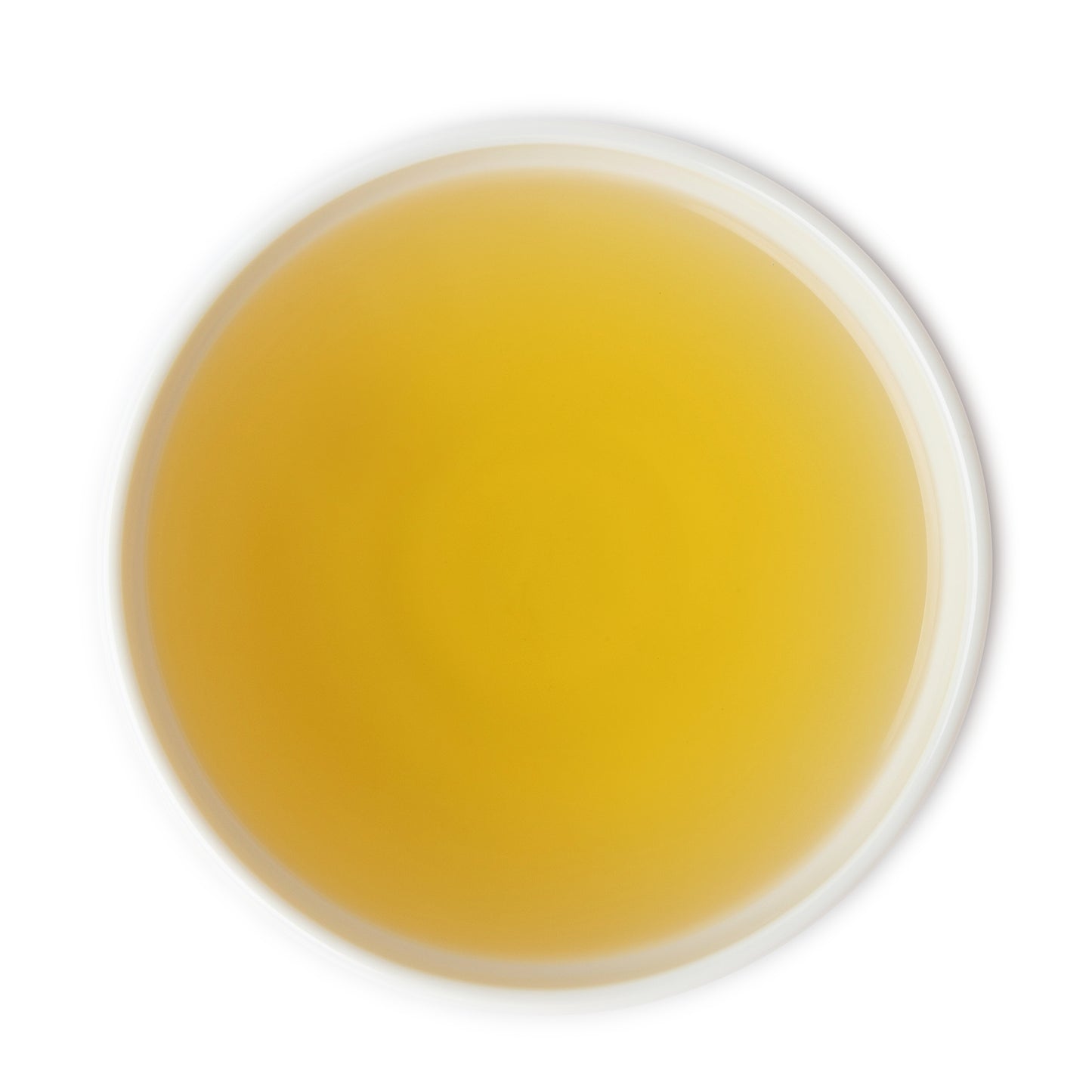 Brewed organic Vietnam Green OP green tea in a cup, offering a light and fresh taste