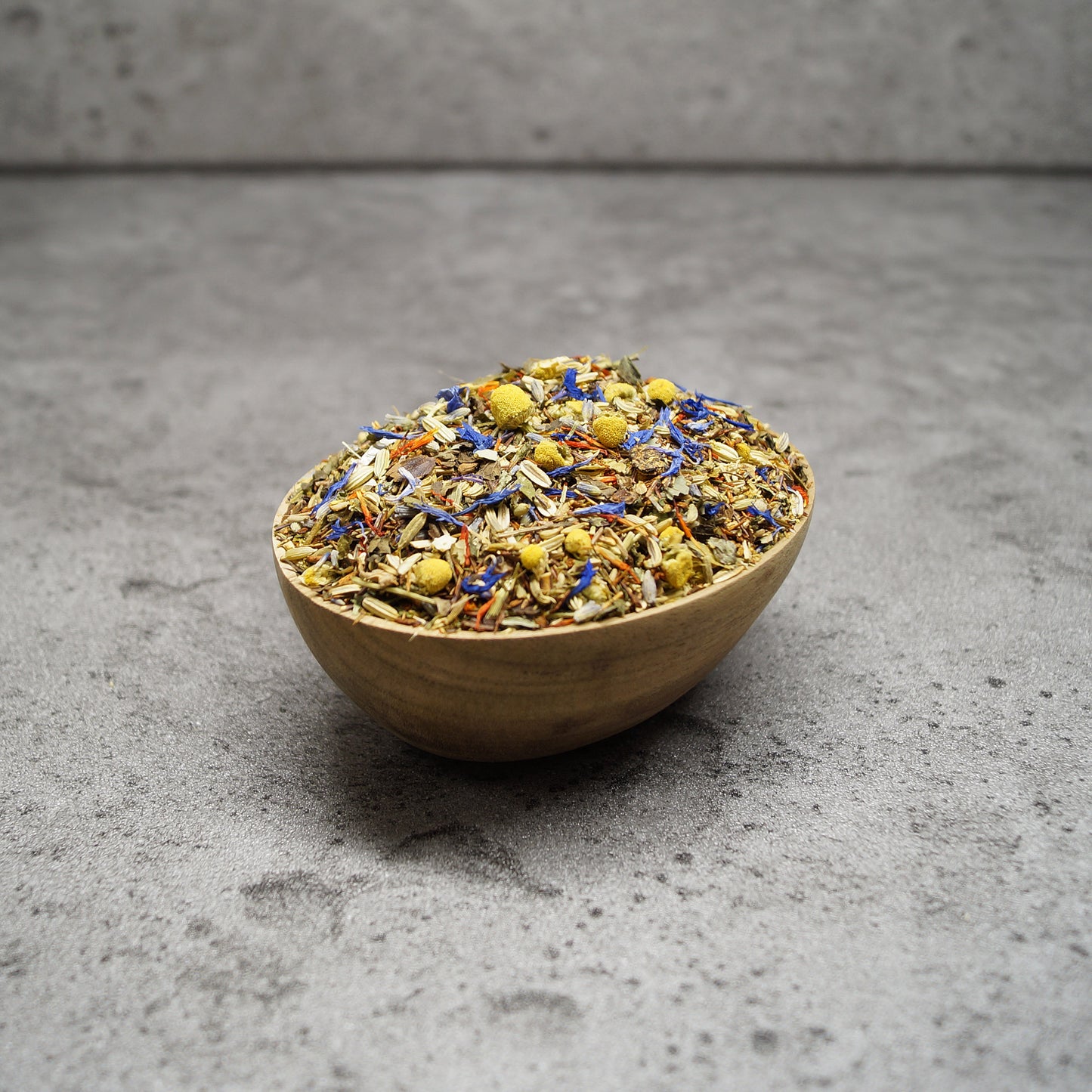 Buy Evening Calm tea — a naturally calming herbal infusion with rooibos, chamomile, and fennel