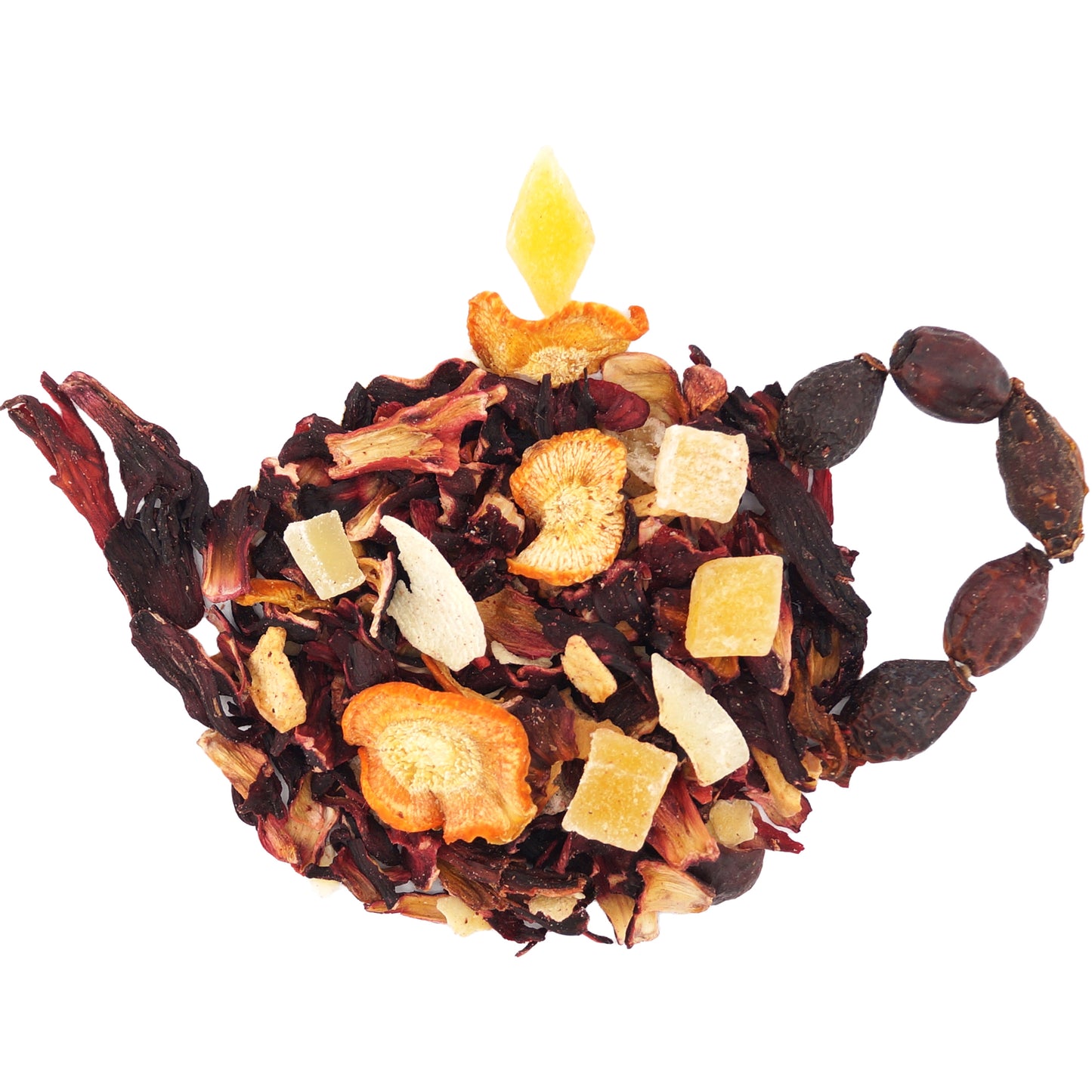 Exotic fruit tea blend with mango, coconut, and pineapple