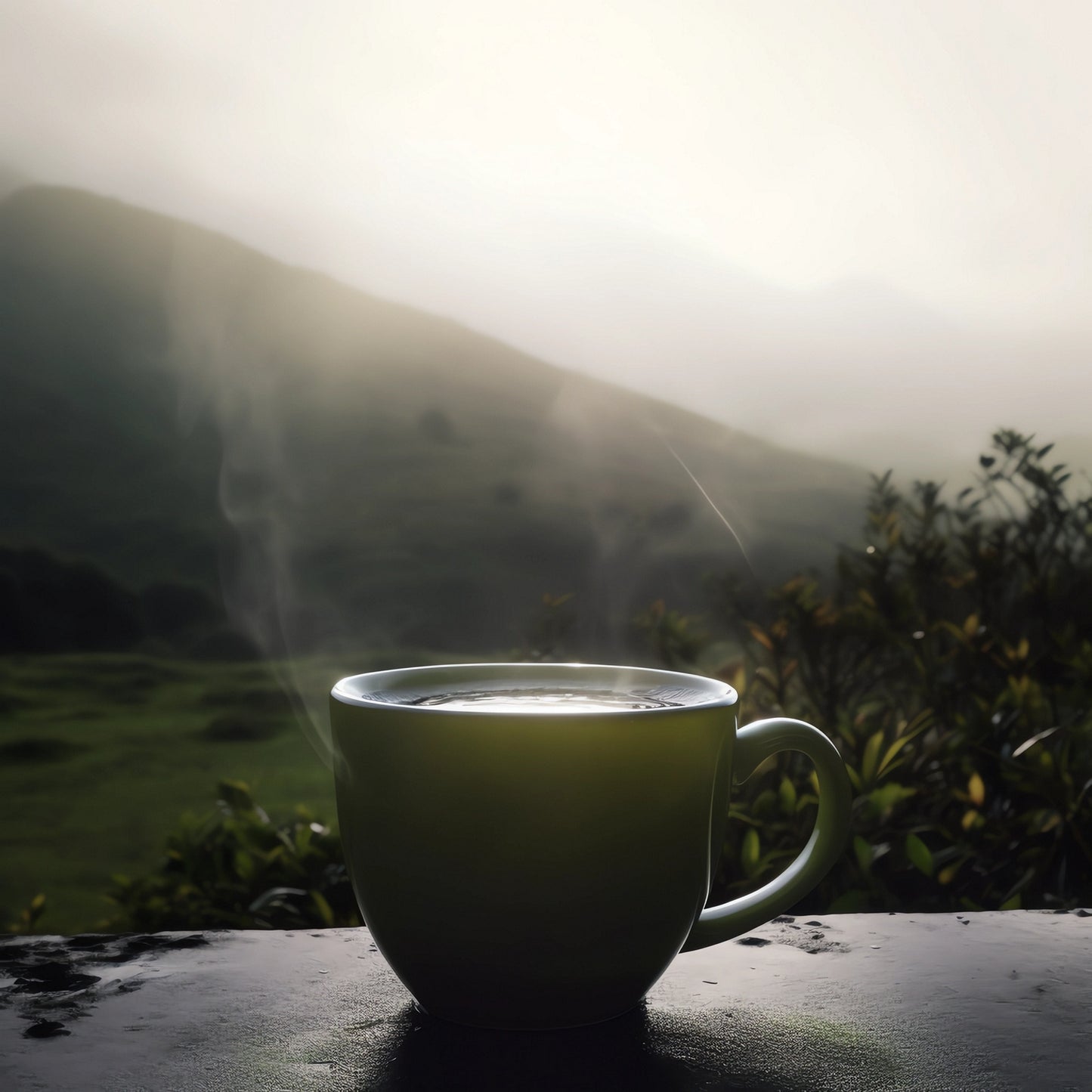 Chinese green tea Bancha leaves