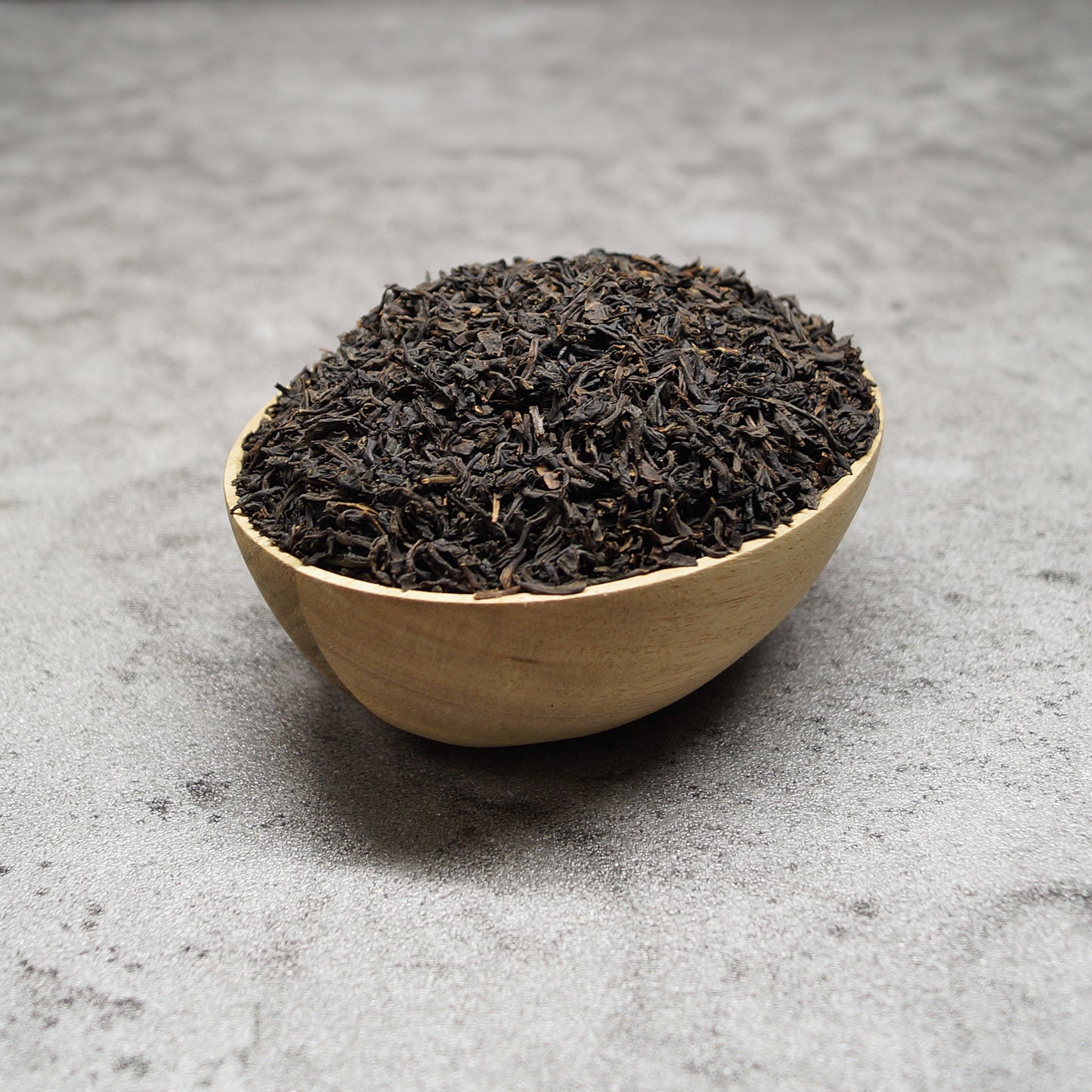 Keemun Black tea leaves in bowl