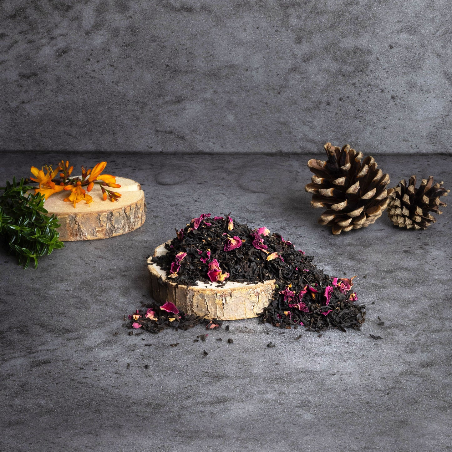 China tea loose leaf with fragrant rose aroma