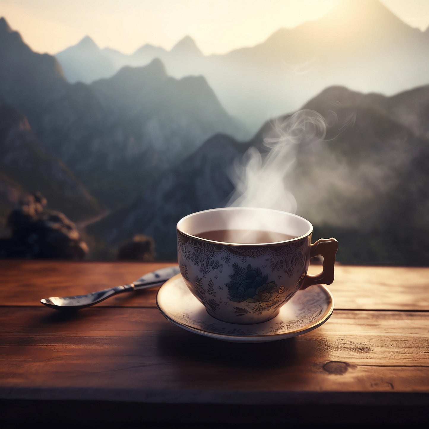 Cup of wild berry tea with vibrant berry aroma