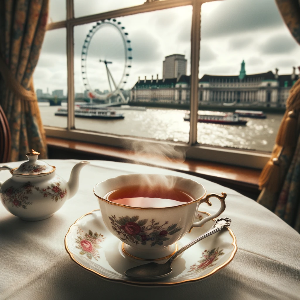 Brewed English Earl Grey Tea - Loose Leaf Black Tea with Bergamot in Cup