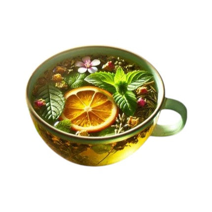 Refreshing flavored green tea blends with fruits, herbs, and flowers for a unique taste experience