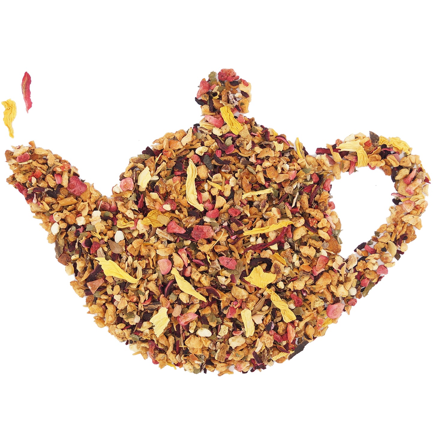 Loose leaf Fruit Tea Flower and Fruit Festival with hibiscus and raspberry — fruity and floral herbal blend