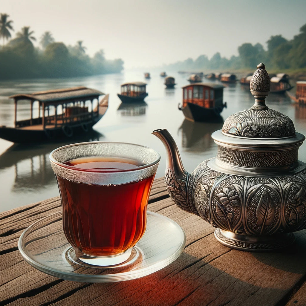 Brewed Assam Cachar TGFOP Black Tea in a Cup - Loose Leaf Tea Infusion