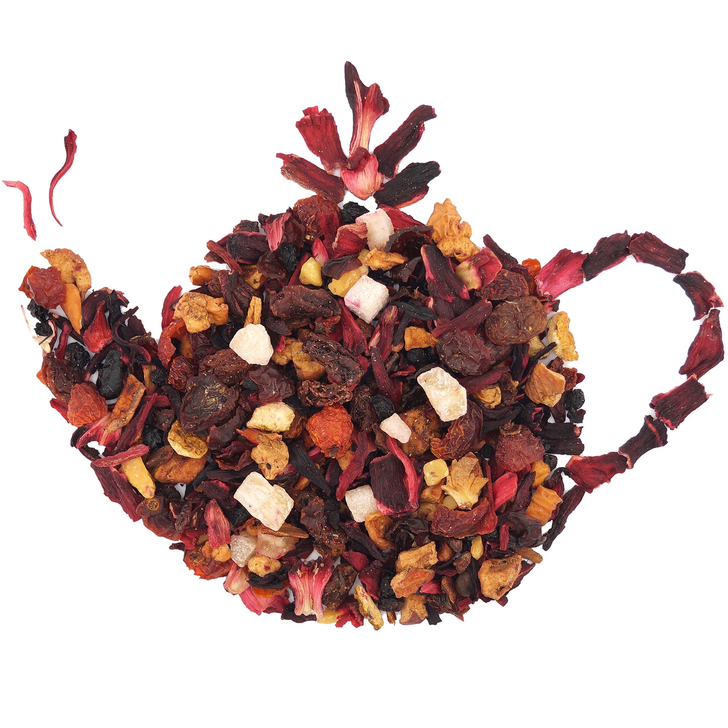 Loose leaf fruit tea with apple, cinnamon, and citrus blend