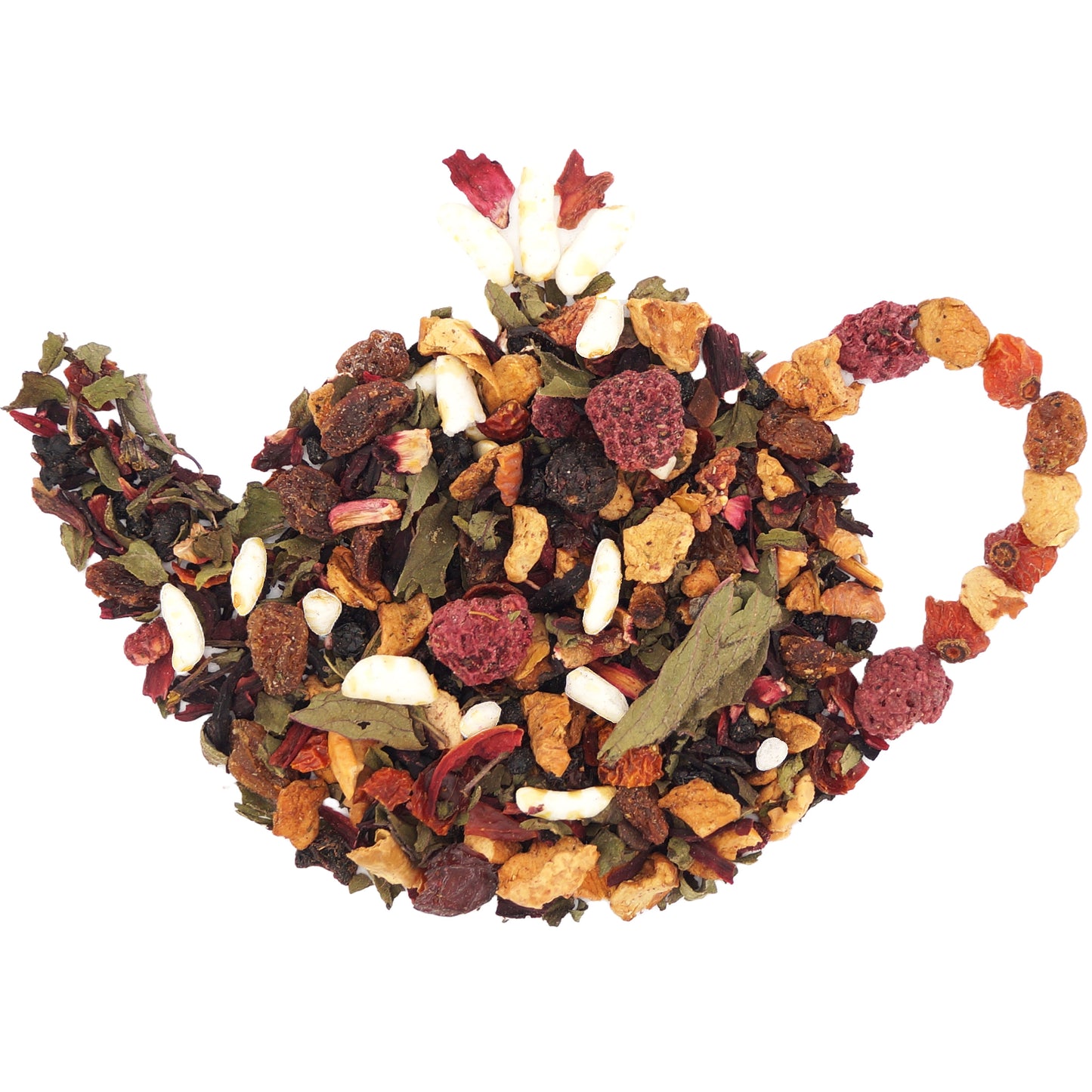 Fruit Tea Be Happy – Loose Leaf Blend with Apple, Hibiscus, Grape Leaf, and Berries