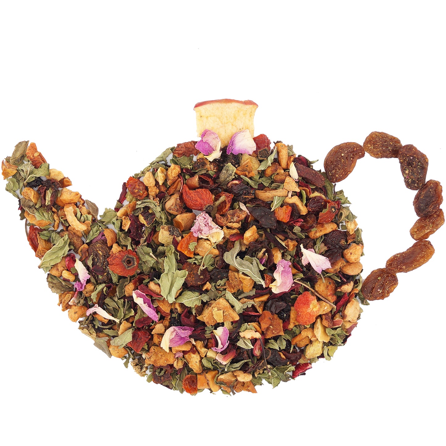 Fruit Tea Blueberry Mint Organic – Loose Leaf Herbal Blend with Hibiscus and Berries