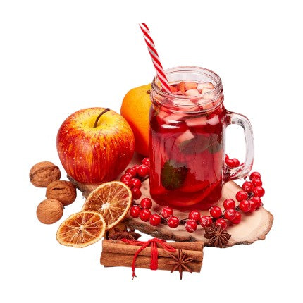 Vibrant fruit tea collection with a variety of fruit and berry blends, caffeine-free and refreshing