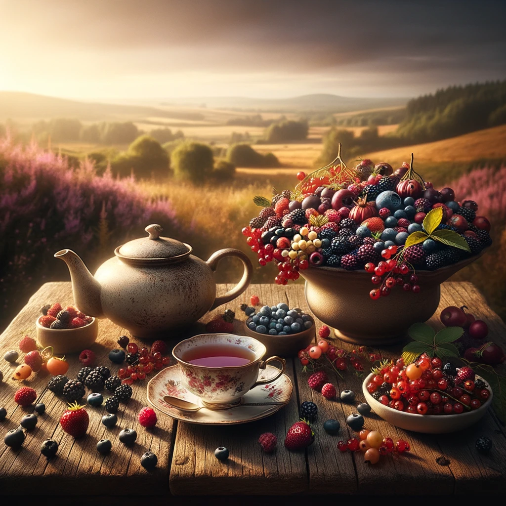 Fruit and berry tea mix including hibiscus and elderberry