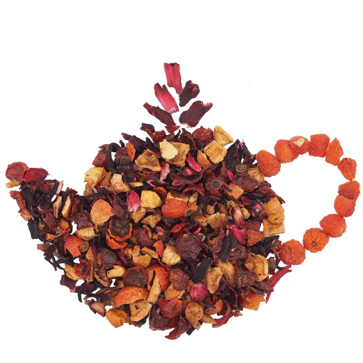 Fruit tea with strawberry and kiwi flavor in loose leaf blend – refreshing herbal fruit tea