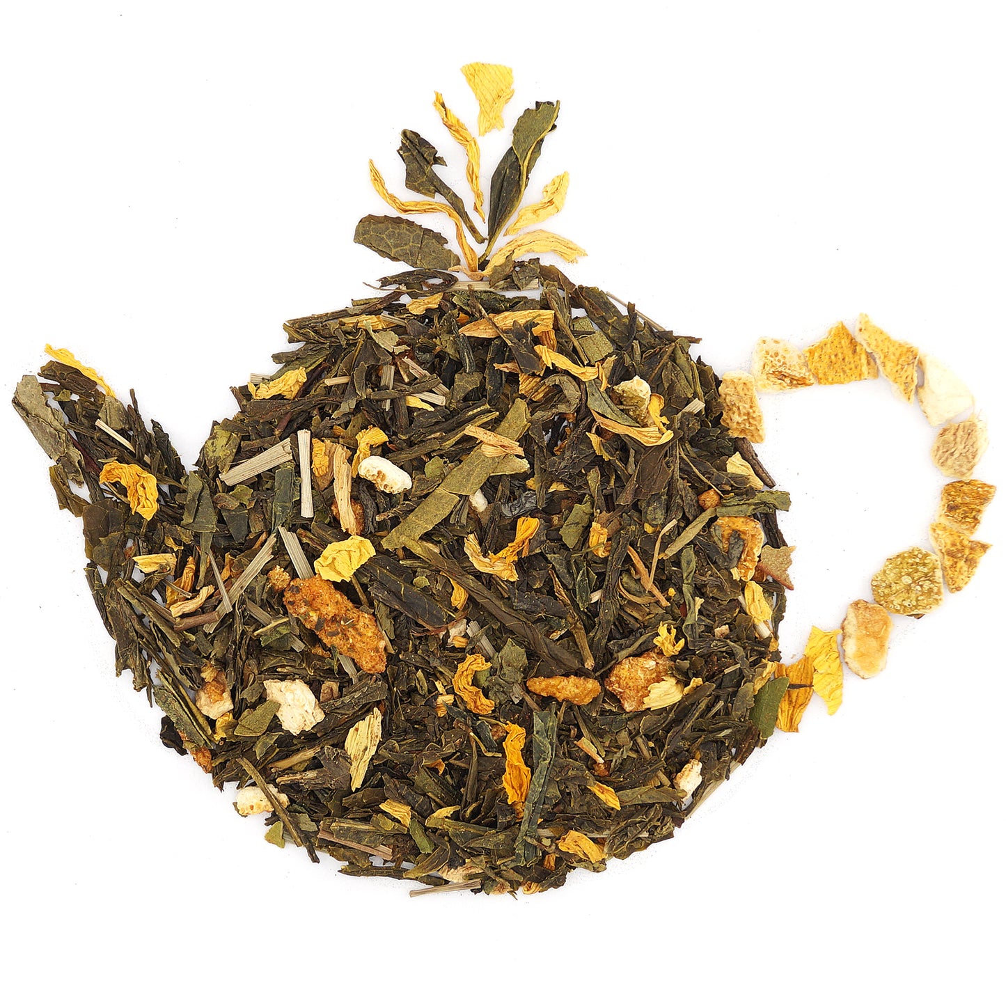 Loose Leaf Green Tea with Orange Peel and Ginger – Citrus Blend