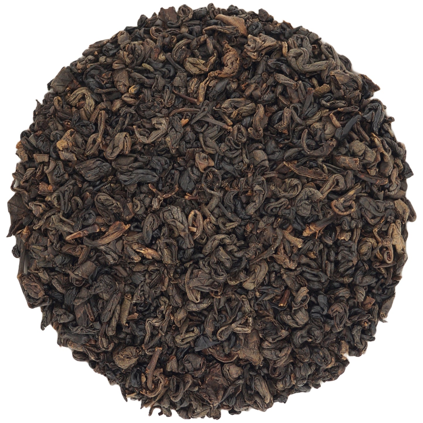 Visual texture of China gunpowder black tea