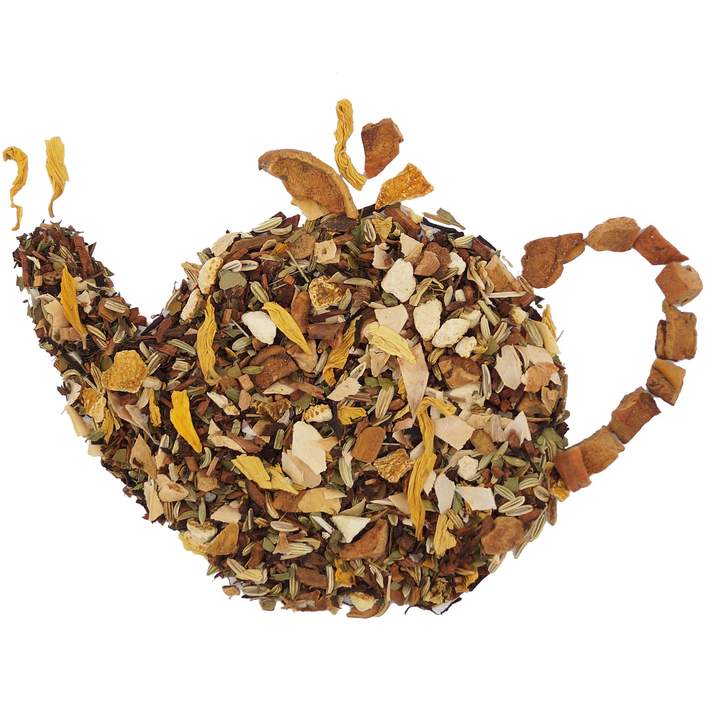 Herbal Tea Sweet Essence – Sweet and spicy South African honeybush tea loose leaf blend, caffeine-free and full of rich, aromatic flavor