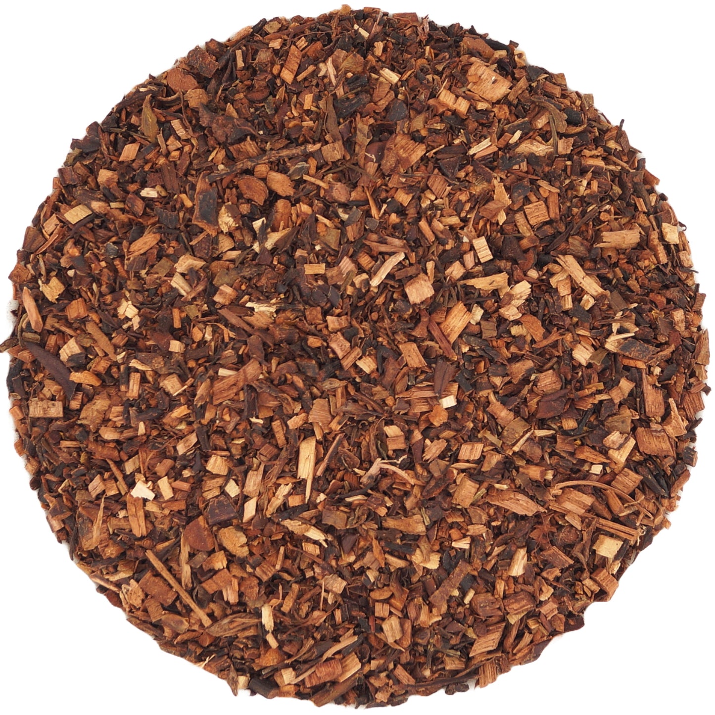 Close-up of loose leaf honeybush tea, rich in flavor and naturally sweet