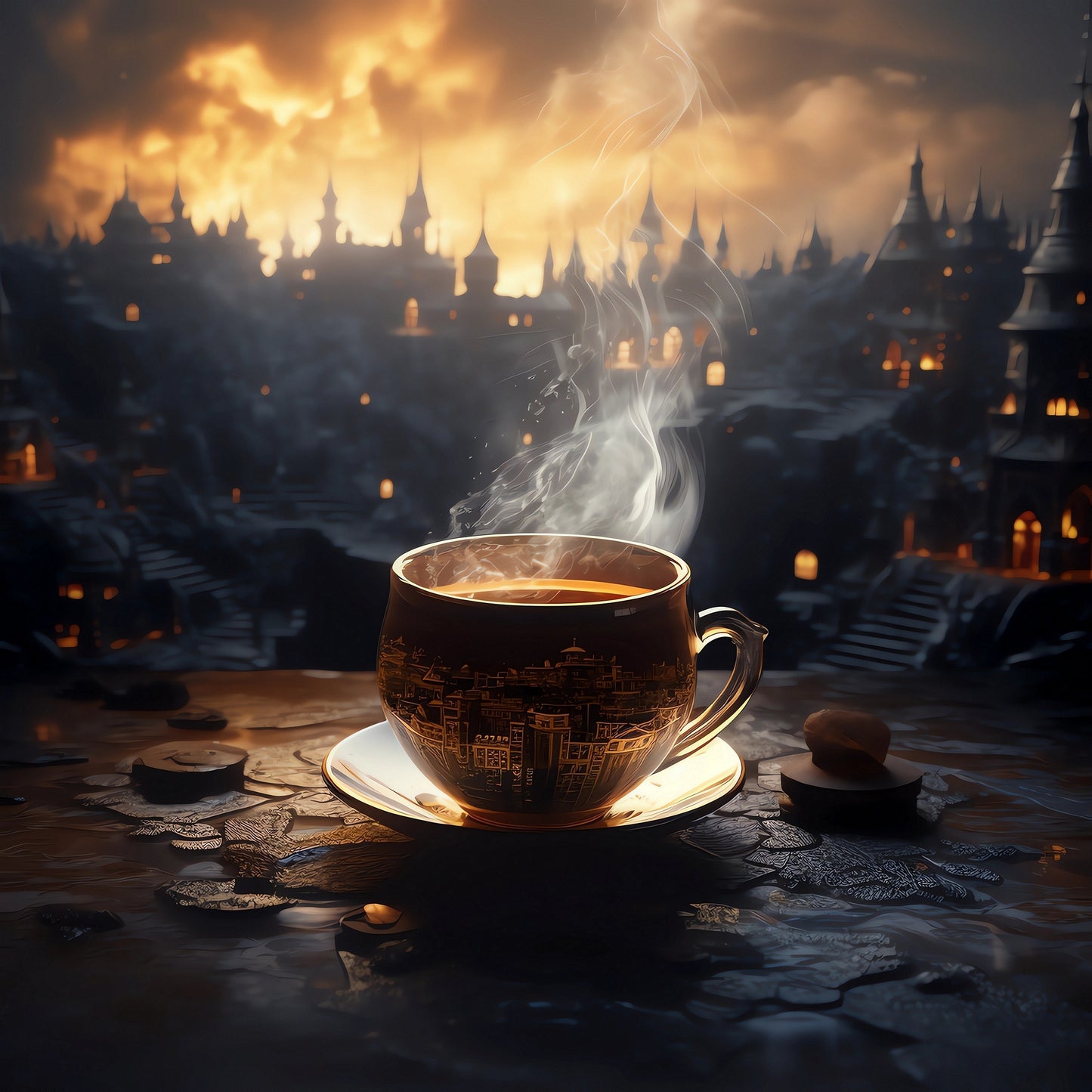 Hot Indian masala tea served with warming spice aroma