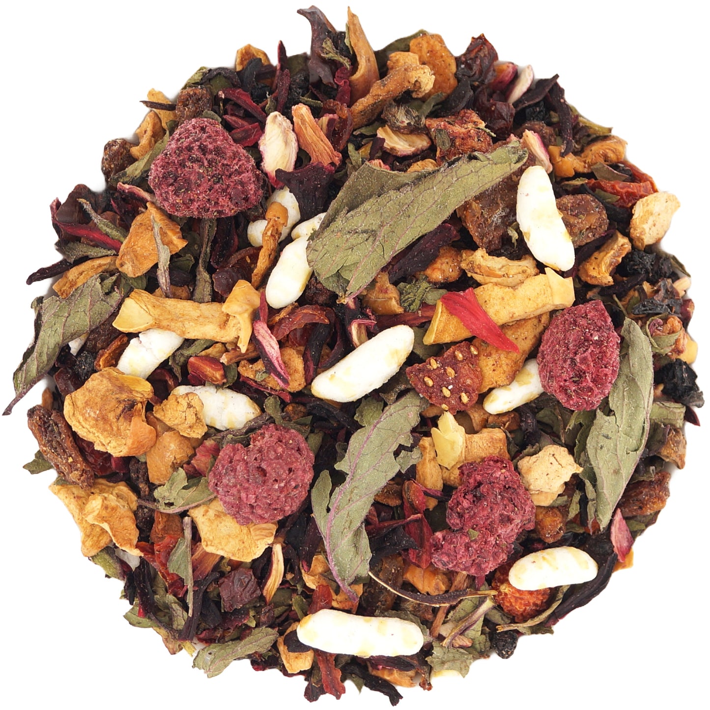 Loose Fruit Tea Blend – Apple Tea with Grape Leaf, Hibiscus, and Wild Berries