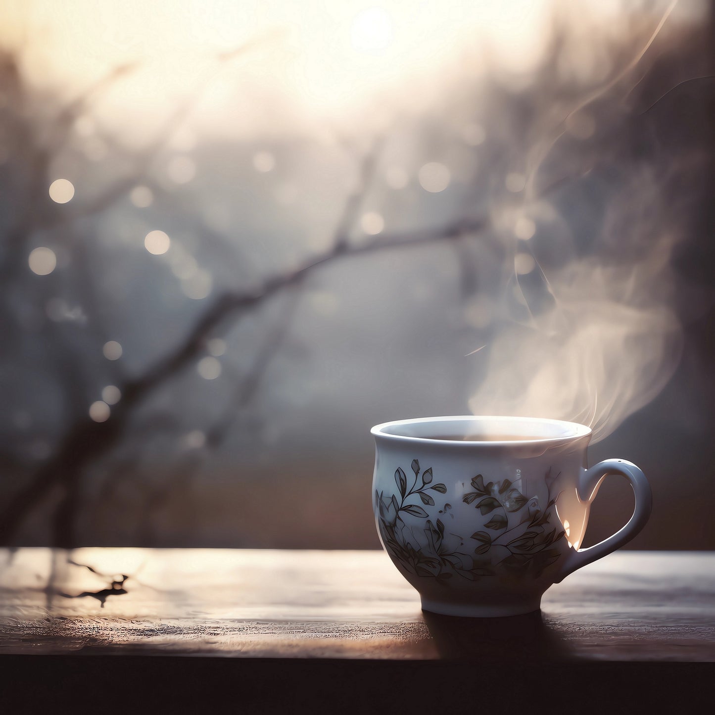 Loose leaf black tea blend brewed in cup