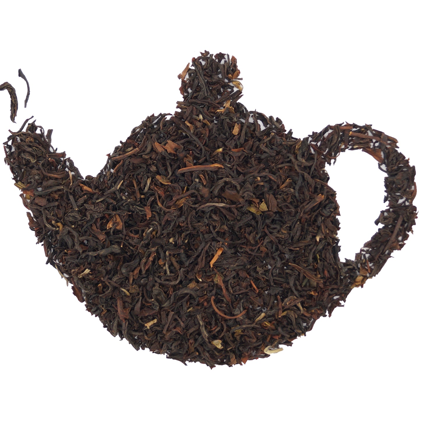 Loose leaf black tea blend close-up