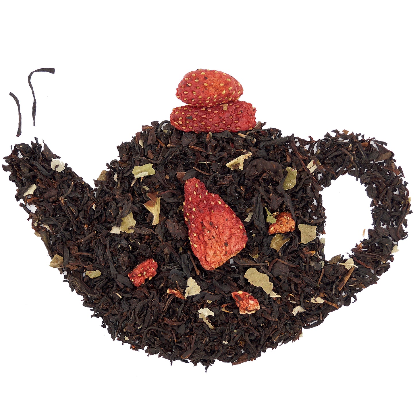 Buy loose leaf strawberry black tea with creamy flavor