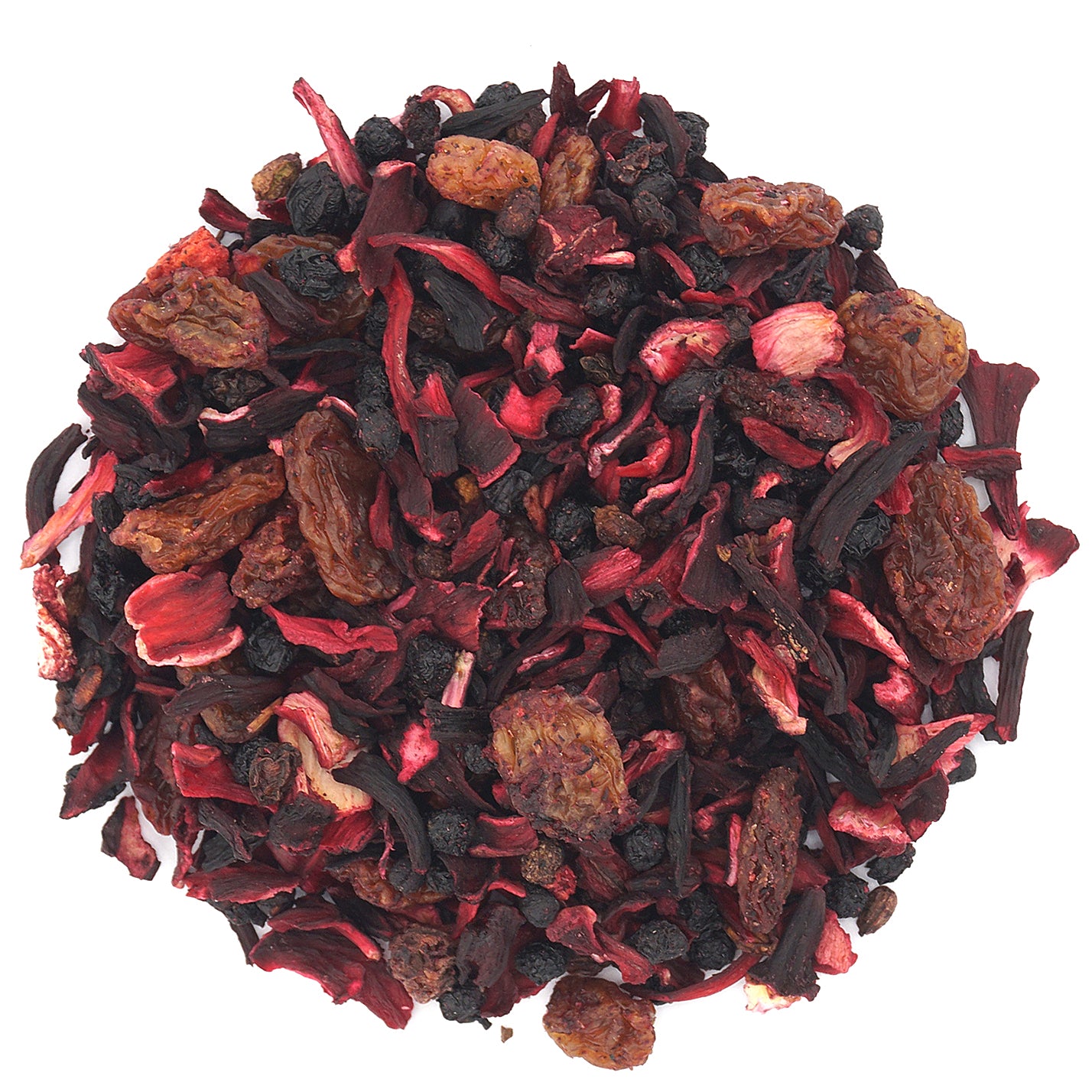 Loose leaf Fruit Tea Rum Fantasy – hibiscus, wild berry, and fruity herbal tea blend for a flavorful and energizing drink