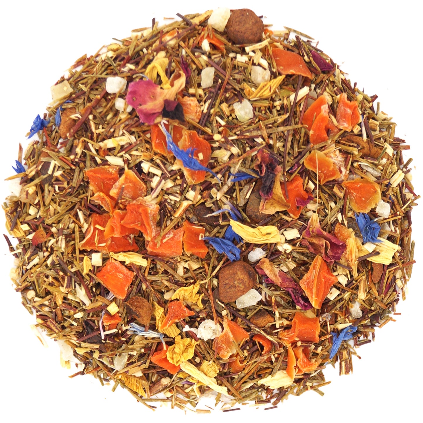Loose leaf green rooibos and mango fruit tea – tropical fruity herbal tea with kombucha potential