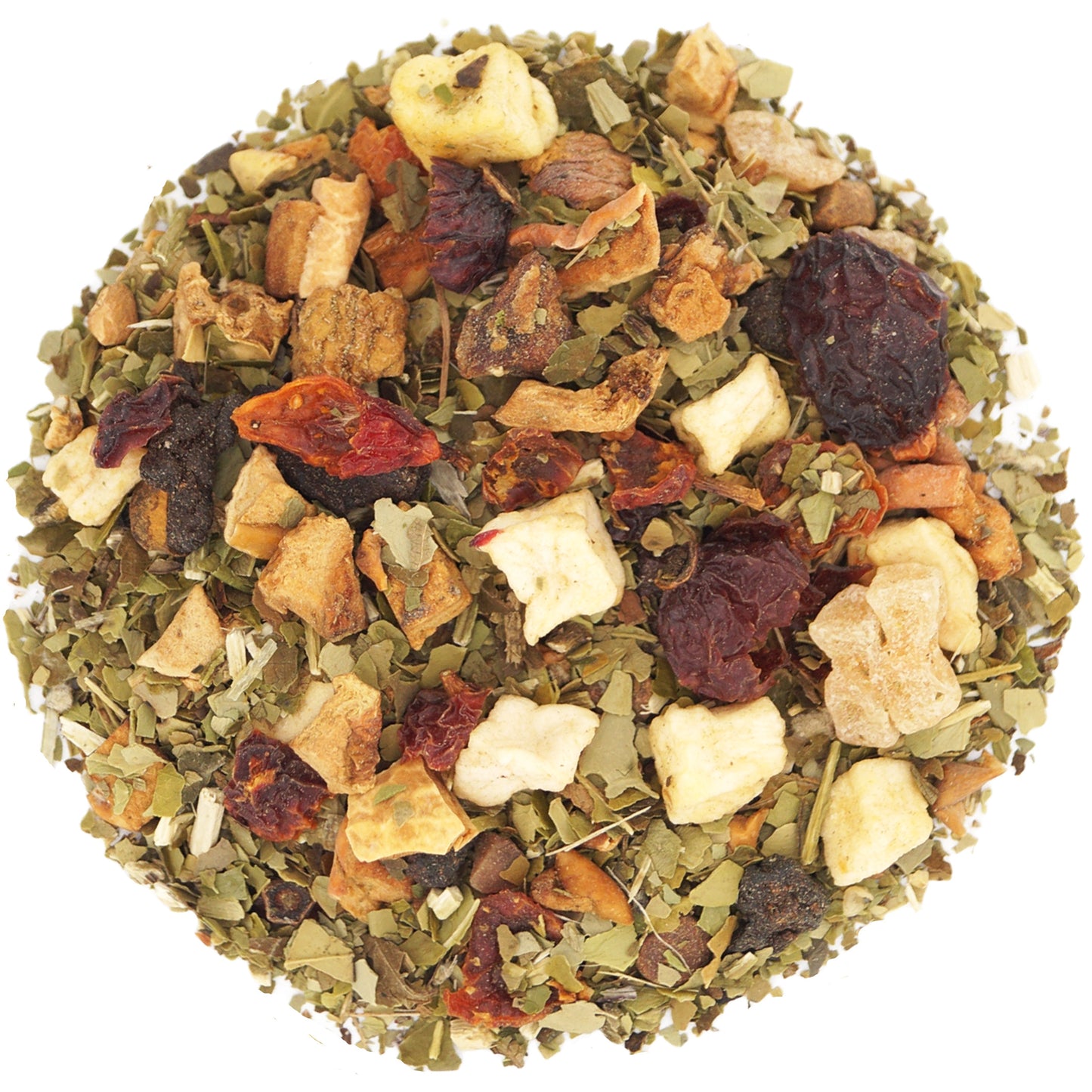 Loose leaf yerba mate green tea with guava flavor – energizing herbal fruit tea blend
