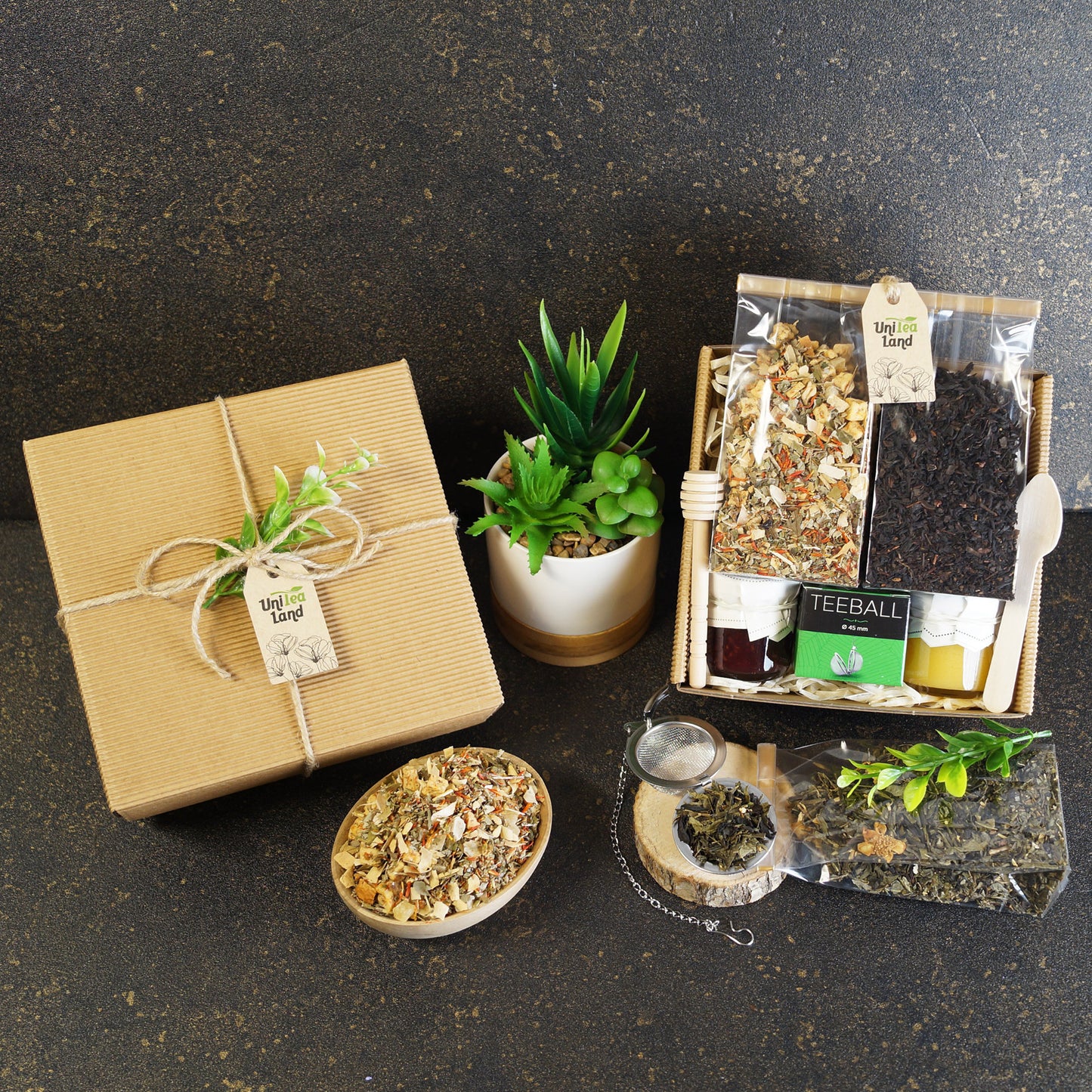 Thoughtful Mother’s Day tea gift set with teapot and sweet treats