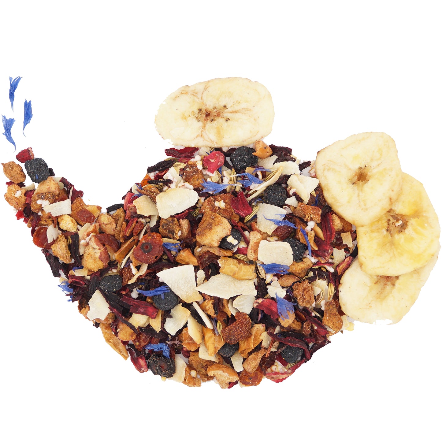Organic coconut herbal tea with pineapple and banana blend