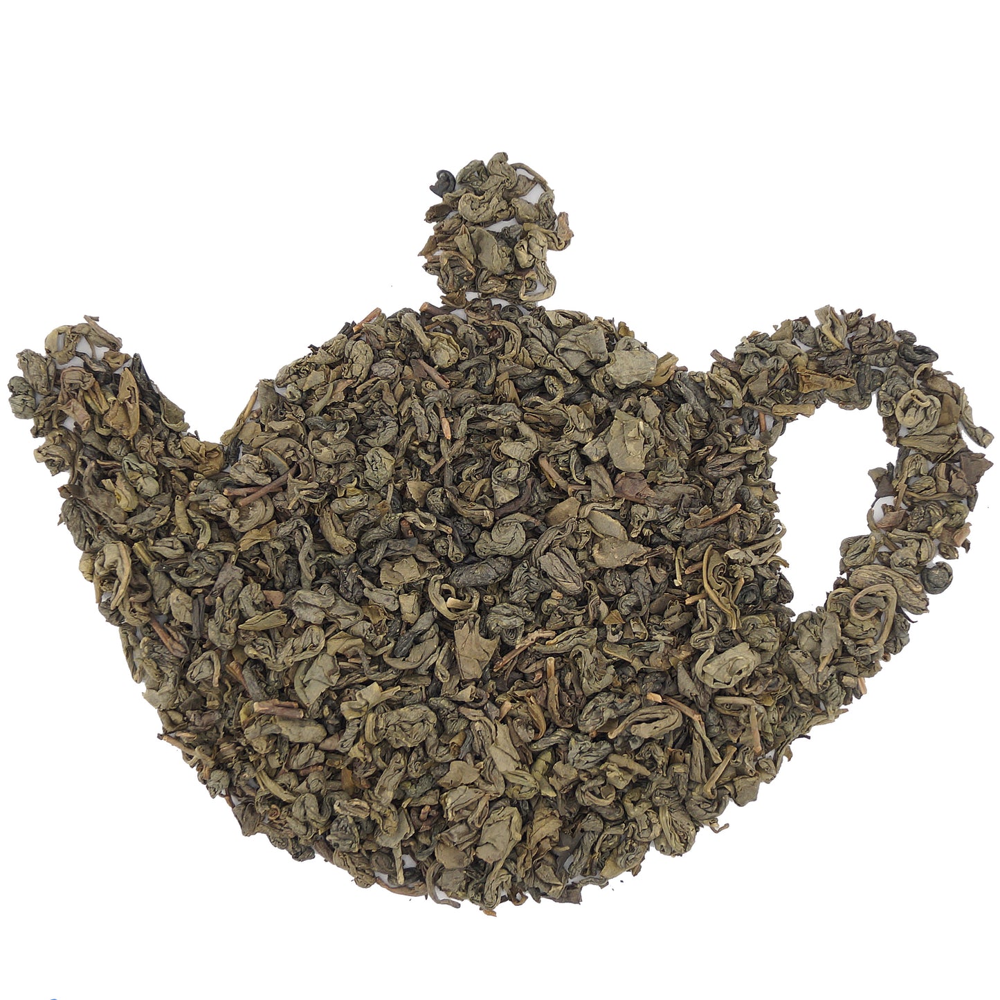 Organic loose leaf Gunpowder green tea from China ready for brewing