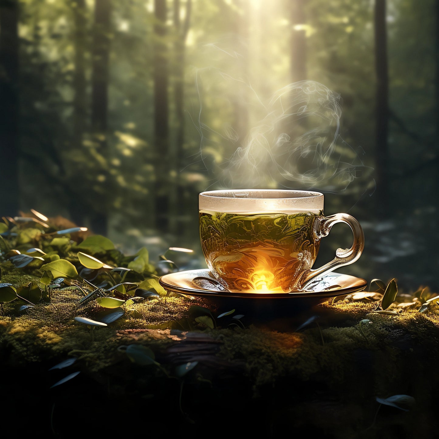 Served Tropical White Tea – Sunset in the Tropics with Fruity Aroma