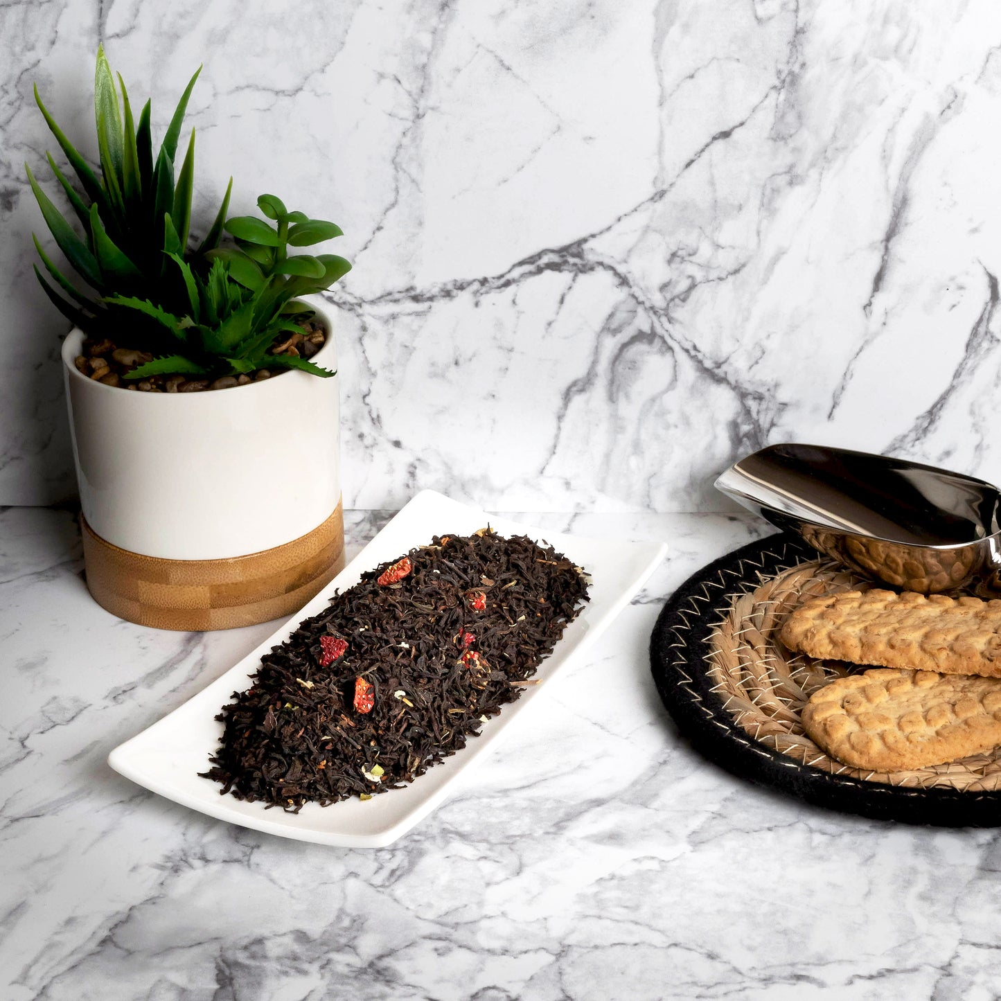 Loose leaf strawberry black tea