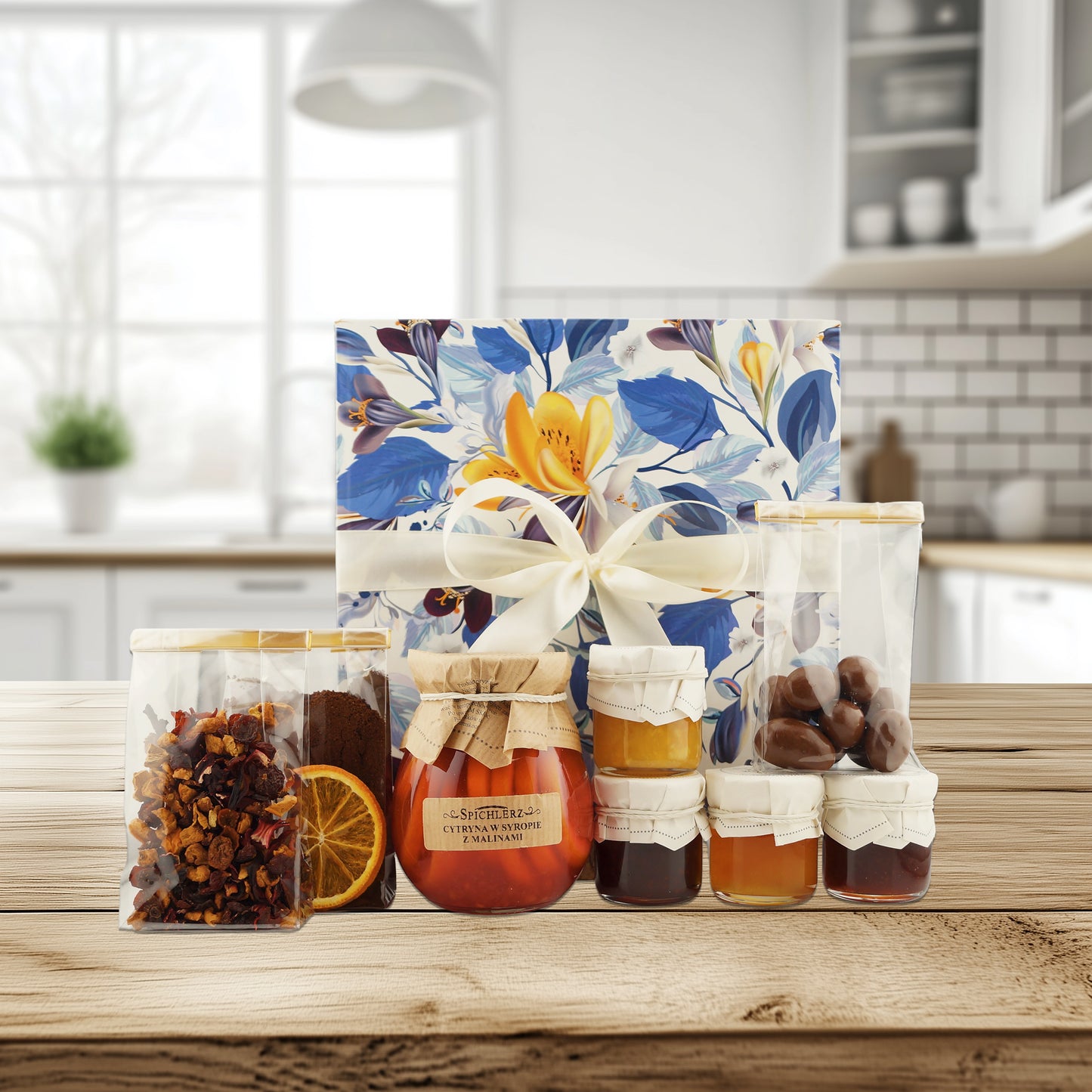 Tea and coffee selection for birthday gift basket – ideal for mom, grandma, or teacher