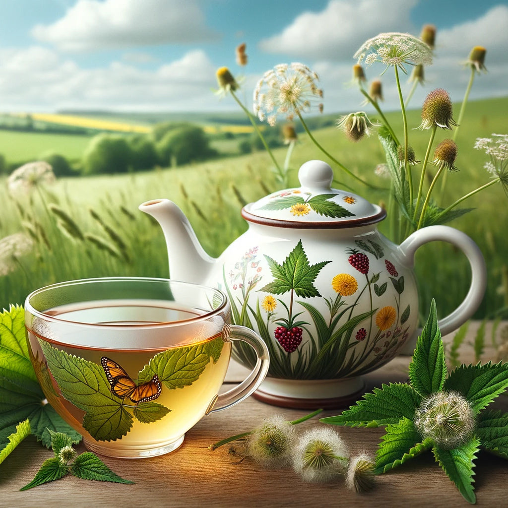 Relaxing cup of Zen tea with lemon balm and yerba mate