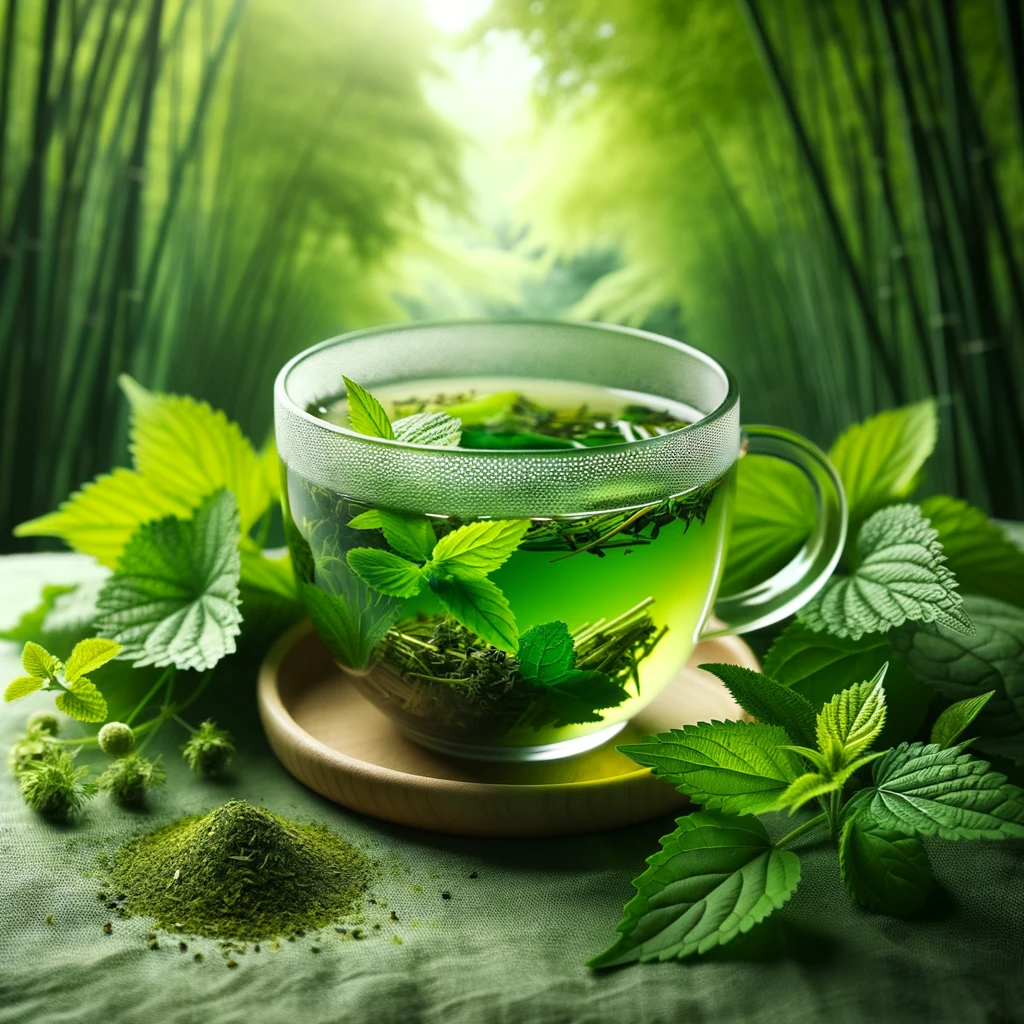 Green Tea Infusion with Lime, Barley, and Nettle – Fruity Herbal Beverage