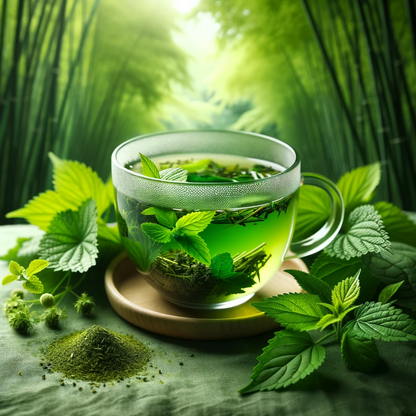 Green Tea Infusion with Lime, Barley, and Nettle – Fruity Herbal Beverage
