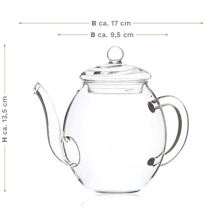 Glass pitcher included in blooming tea set – teabloom accessory