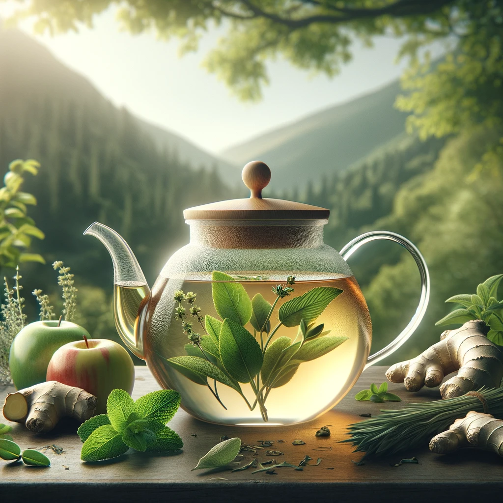 Brewed Organic Green Tea Haven of Peace – Herbal Tea with Ginger and Nettle for Relaxation